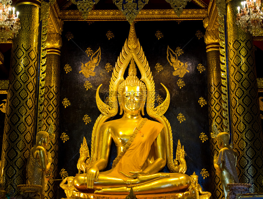 寺 彭世洛  泰国  G吸引力寺庙雕像微笑旅行地标佛教徒宗教雕塑历史图片