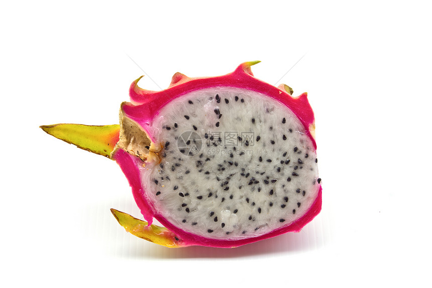 Pitahaya 白底孤立的龙果图片