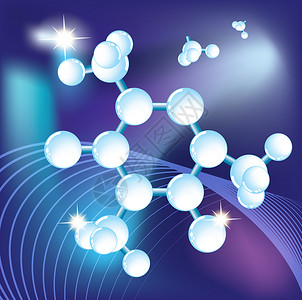 分子 分子结构 科学抽象背景背景图片
