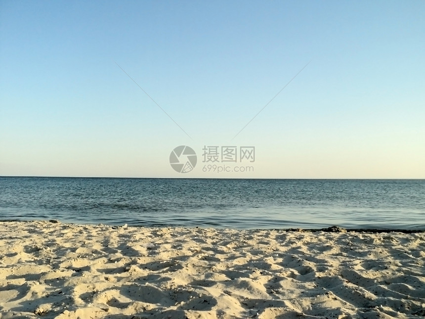 海景沙漠晴天海滩图片