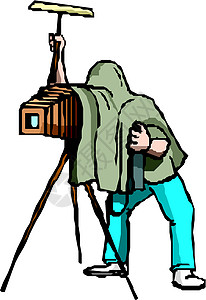 摄影师绿色男人院士镜片相机黑色艺术家相册乐趣职业背景图片