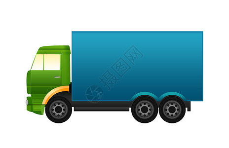 色彩多彩的卡车速度物流货运柴油机货车运输交通金属旅行商业背景图片