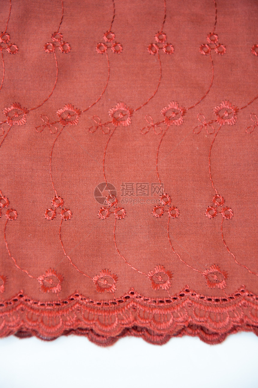 泰国丝织物手工棉布文化传统红色衣服材料纺织品艺术亚麻图片