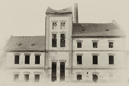 旧工厂的黑白古老摄影背景图片