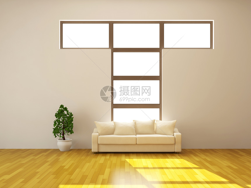 白色沙发和植物奢华窗户摄影财产房间阳光房子阁楼硬木成人图片