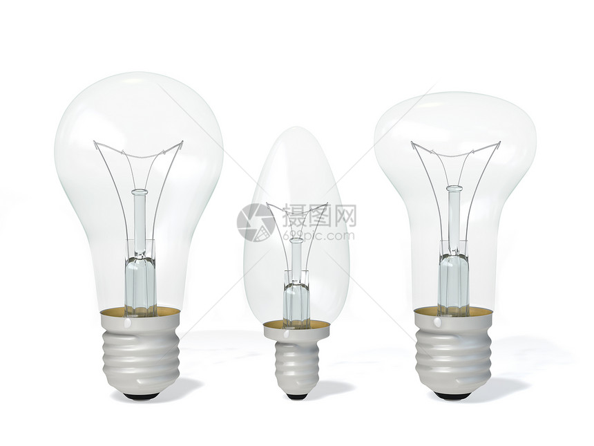 荧光灯白色三重奏活力生态灯泡光泽度精力玻璃金属螺旋图片
