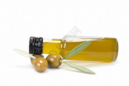 卡拉马塔橄榄以橄榄为依托的油瓶背景