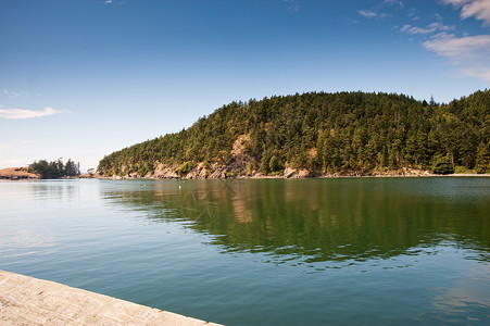 菲达尔戈欺骗国家出入公园海峡海岸树木季节海岸线风景场景背景