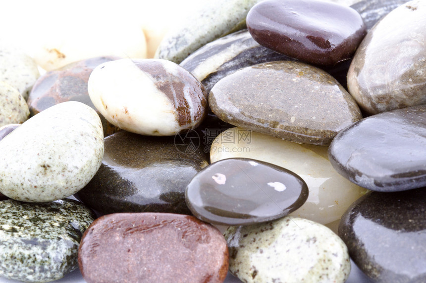 石头材料卵石温泉海岸支撑团体椭圆形海滩海岸线矿物图片