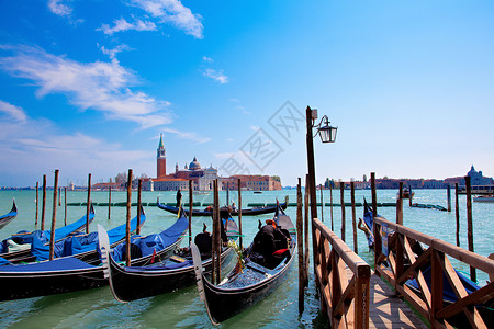 泻湖威尼斯浪漫的日出高清图片