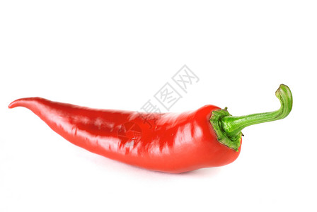 红辣椒 白背景孤立的红辣椒红色蔬菜香料胡椒白色食物背景图片