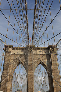 Brooklin桥 美国纽约历史建筑学石头工程城市规划城市旅游旅行背景图片