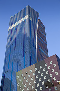 美国纽约的摩天大楼玻璃建筑学建筑城市背景图片