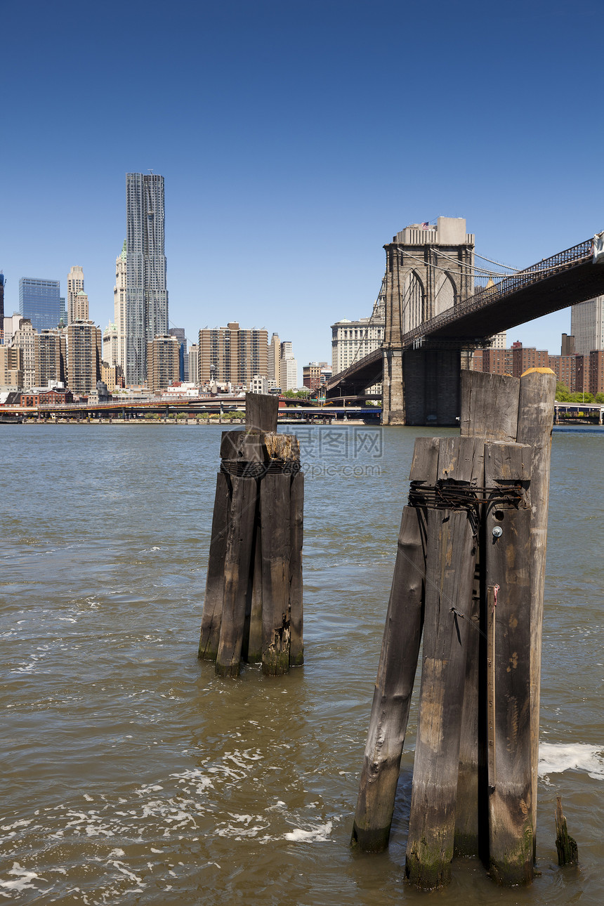 曼哈顿和布鲁克林桥 美国纽约图片