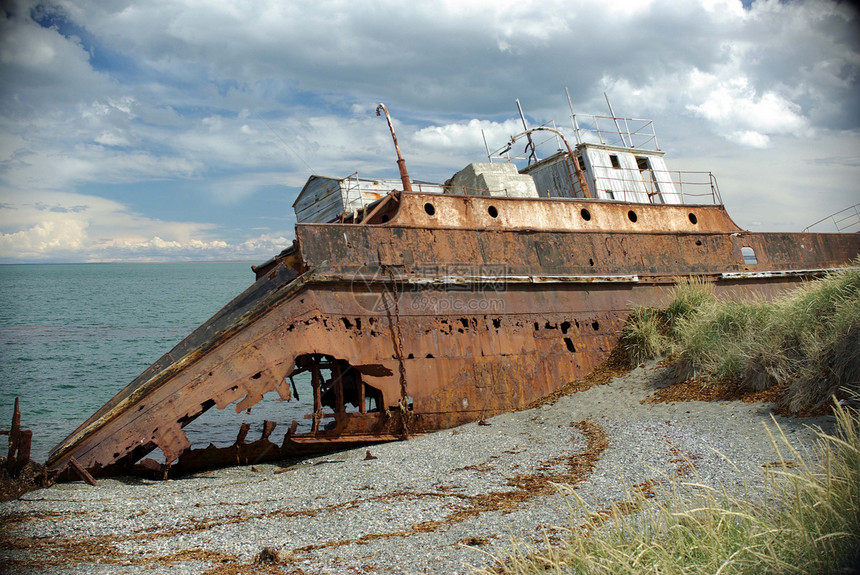 智利旧船海岸沉船海滩破坏海峡拖船导航荒野风景图片
