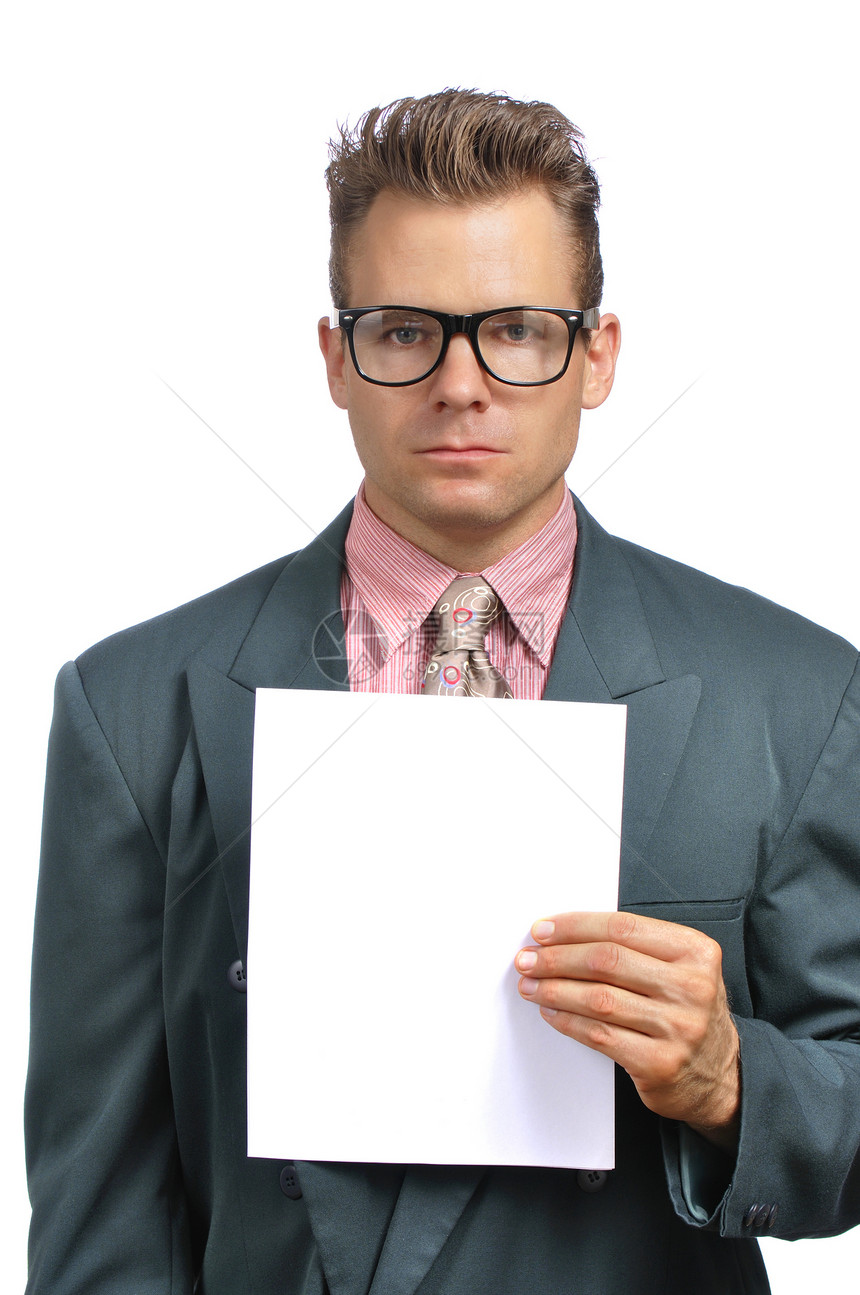 时装商务人士空白服装展示极客眼镜人士标语商务男性套装图片