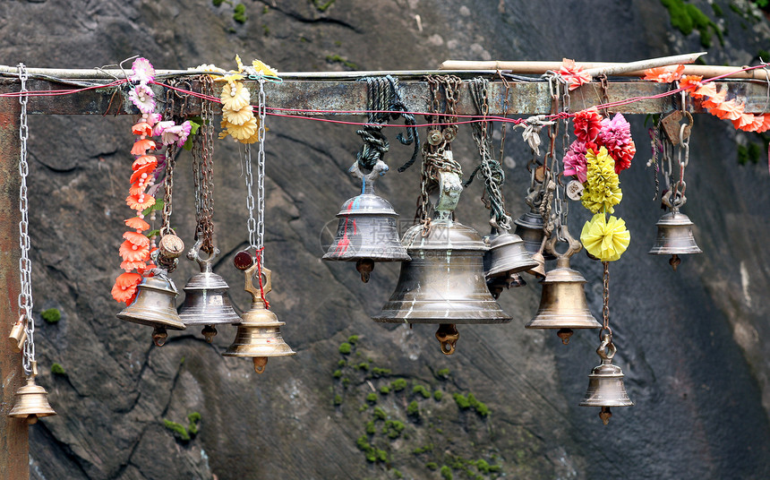 印度教寺庙的钟声图片