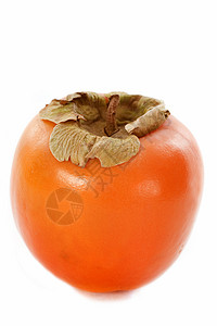 persimmon 半西蒙食物工作室橙子水果红色背景图片