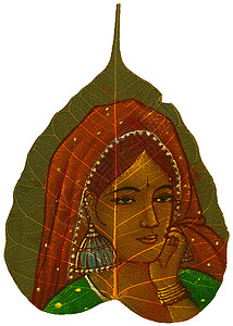 印度 手绘绘画青年妇女女士教徒文化写作面纱佛教徒产品数字手工业手工背景