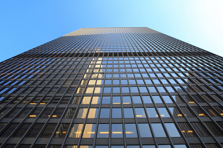 摩天大楼技术窗户公司蓝色金融商业建筑物反射办公室天空图片