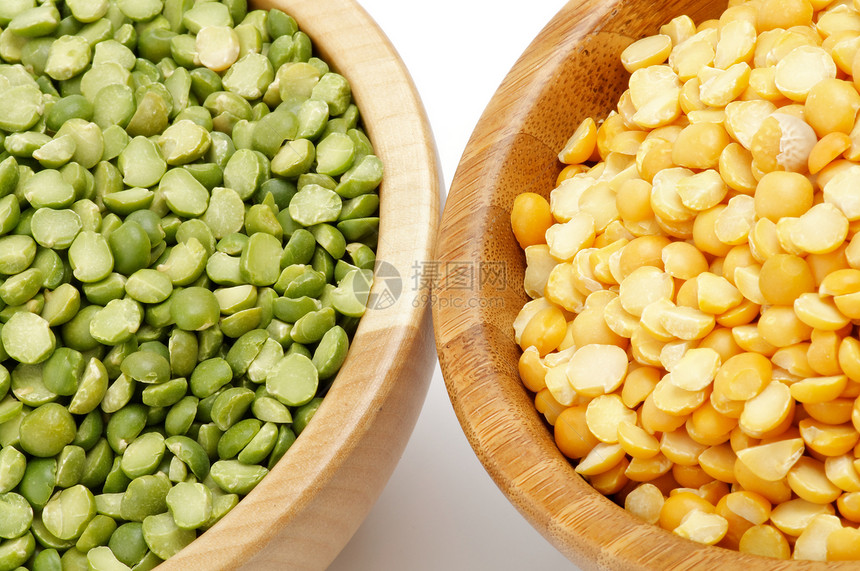 绿豆和黄豆绿色食物黄色生活方式素食健康饮食物体图片