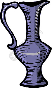 铜罐驿装饰花瓶精神纪念品水壶收藏品金属家庭手工工匠黄铜传统插画