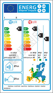欧洲经济新的空调新能源评级图插画