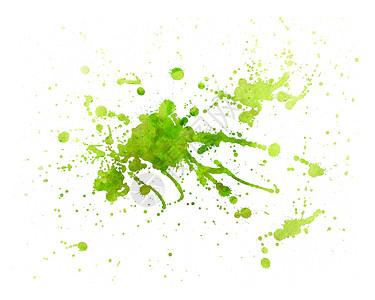 水彩喷洒绿色油漆 有喷洒的绿色纹理背景