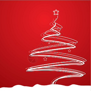 圣诞树设计艺术星星卡片新年背景图片