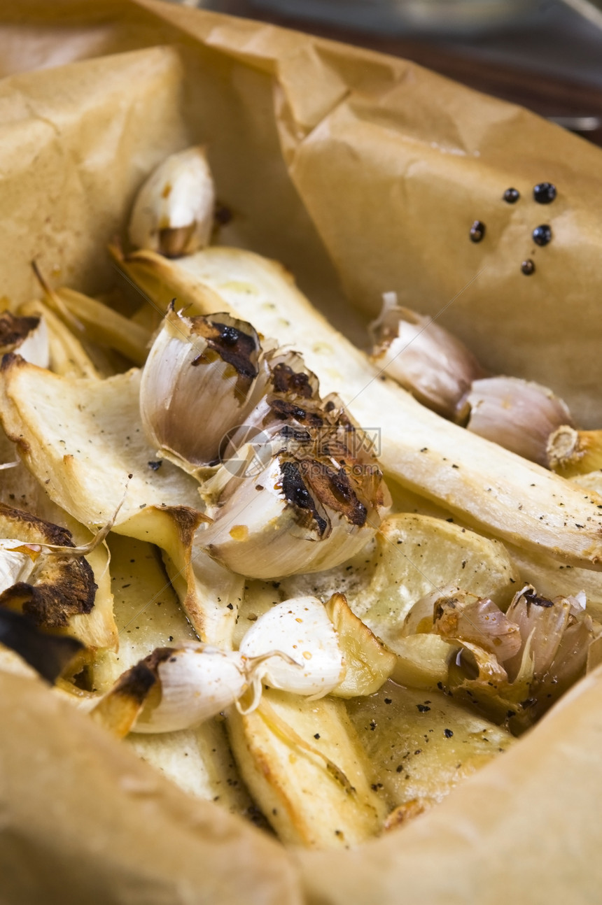 蜜酱中加糖和大蒜饮食蜂蜜传统餐厅烹饪盘子熟食大豆蔬菜香料图片