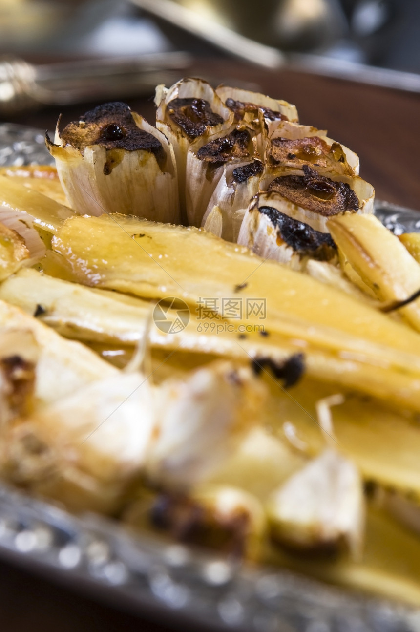 蜜酱中加糖和大蒜草药传统文化食物胡椒香菜蔬菜饮食盘子大豆图片