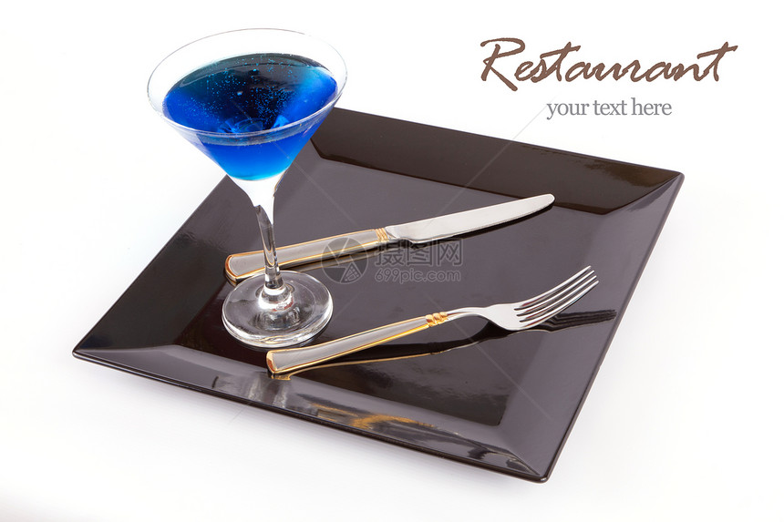菜单餐厅美食奢华灯光文本刀叉派对水果庆典液体酒杯图片