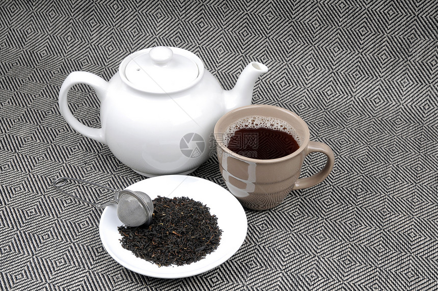 下午 下午茶食物茶器茶点早餐服务床单文化草本植物红茶茶壶图片
