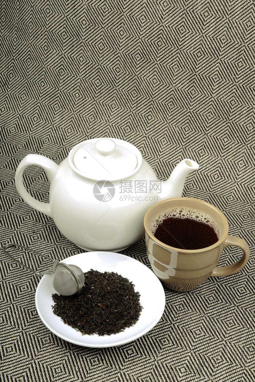 下午 下午茶文化服务芳香草本植物黑色红茶茶点茶器茶壶早餐图片