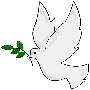 停战和平鸽友谊动物卡通片绘画饶恕插图插画
