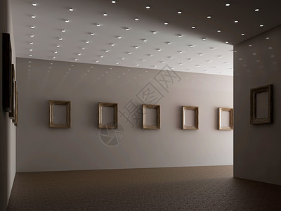 大画廊展示灯光木头文件夹建筑学房间走廊吊灯艺术框架背景图片