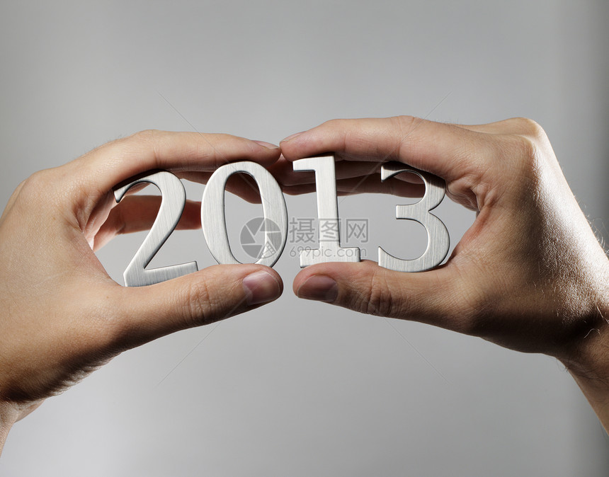 2013年新年数字手指图片