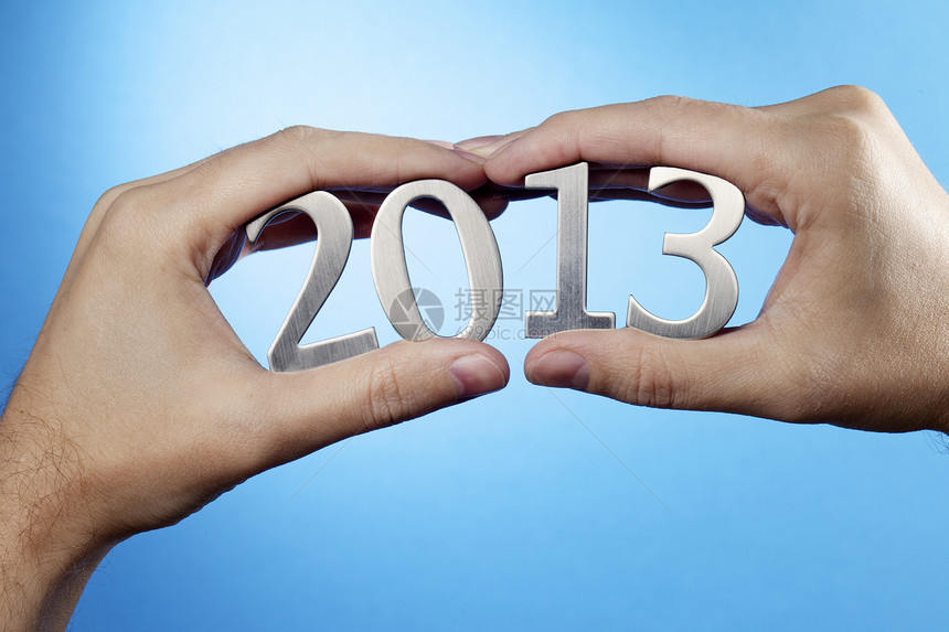 2013新年快乐数字手指新年图片