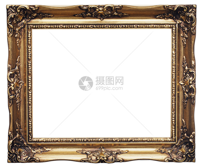 金金框架边界长方形矩形镜框图片