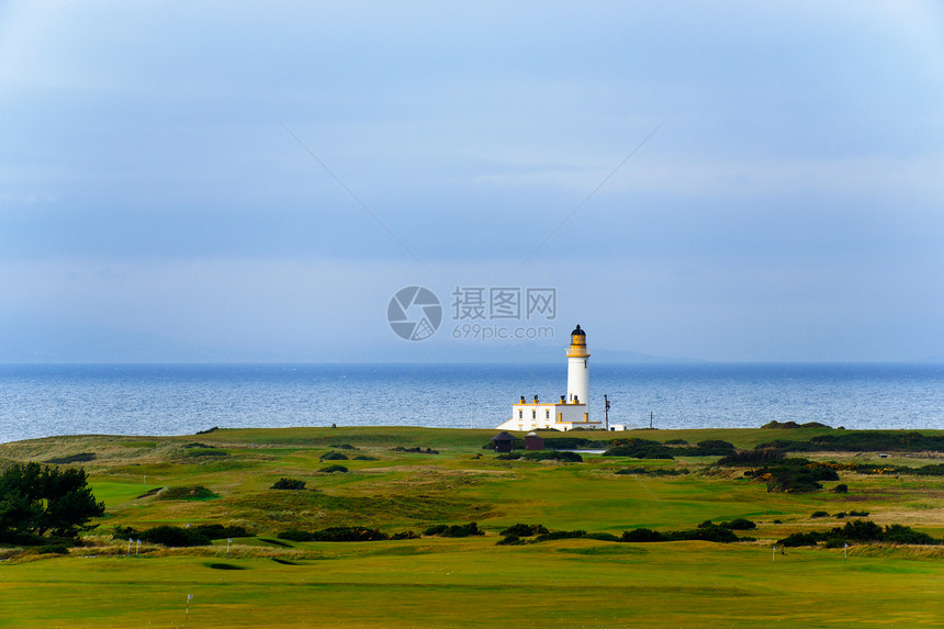 苏格兰转莓灯塔海洋建筑风景课程岩石建筑学海岸线地标地平线蓝色图片