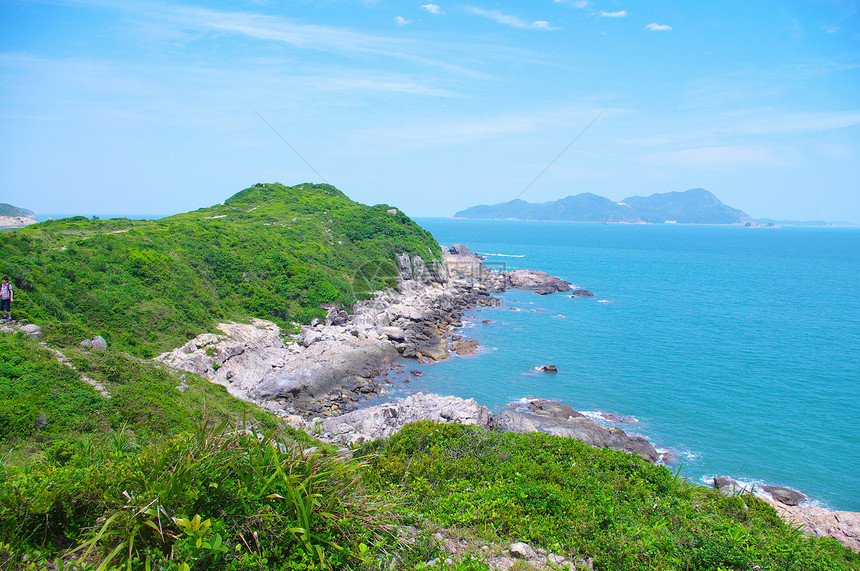 美丽的海岸线 南中国海有很多树木 (西南洋有许多树木)图片