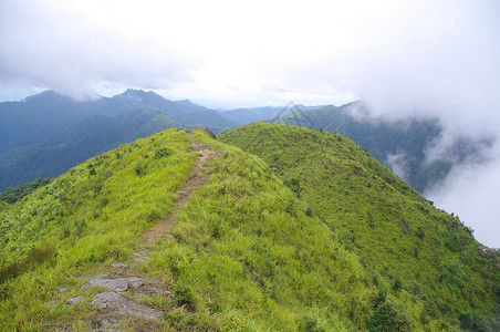 蒙斯中国南部高山的山脊背景