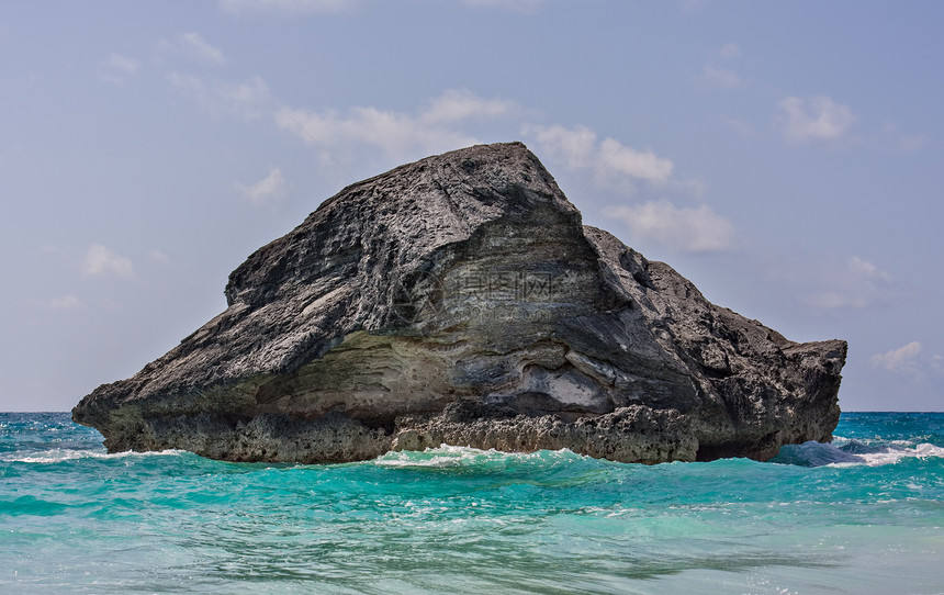百慕大马休湾大岩石图片