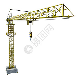 建筑起重机工业设备黄色机器工程活动白色建造背景图片
