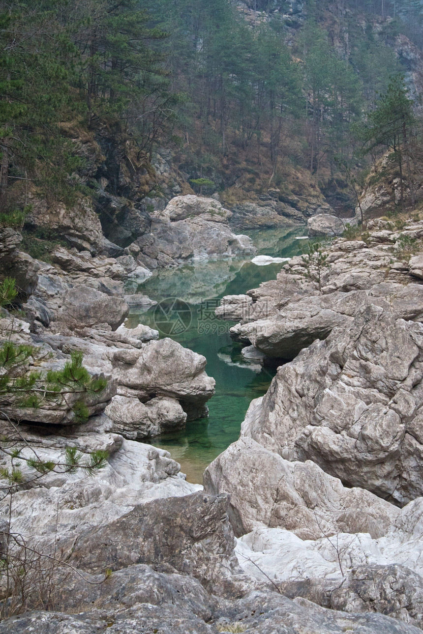 串流石头风景旅行力量荒野松树岩石溪流森林流动图片