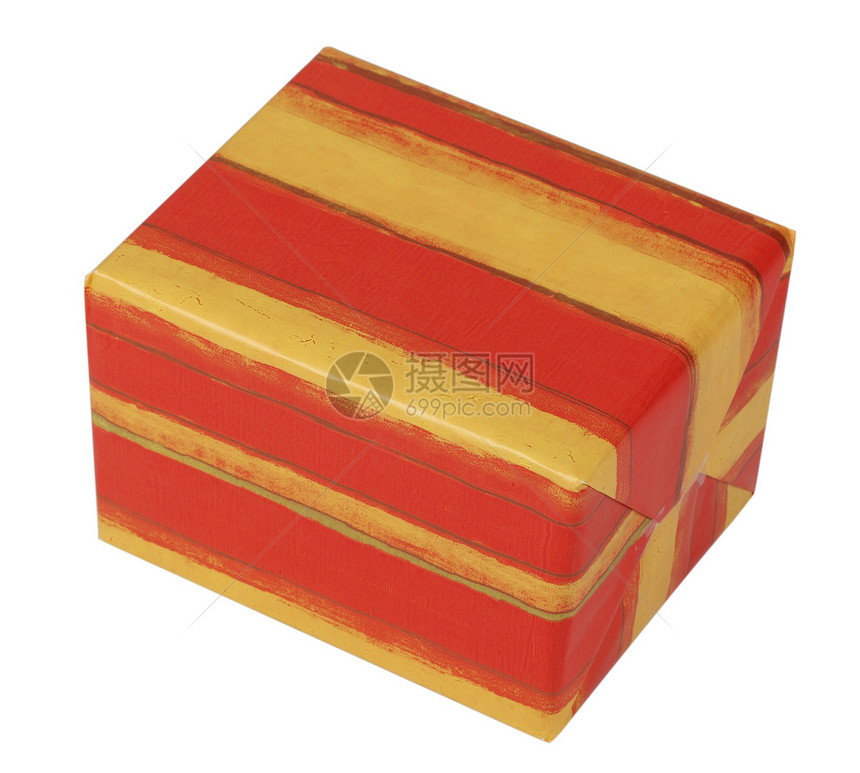 礼品盒惊喜礼物橙子展示黄色包装线条图片
