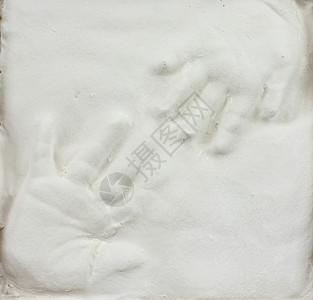 儿童手印模具脚印纪念品白色手指拇指大事婴儿印刷烙印背景图片