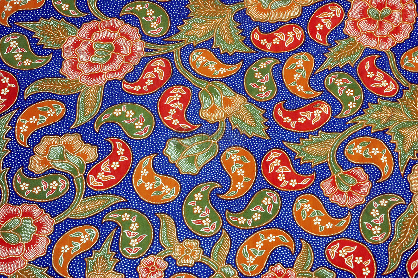 印地蒙尼形巴迪克布的细细图案纺织品织物写照盘子围裙棉布染色奢华戏服工艺图片