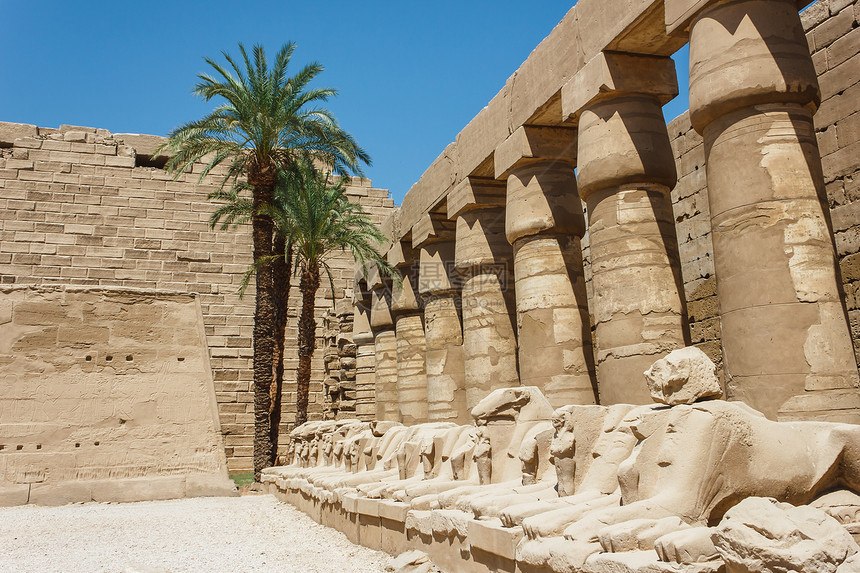 埃及卡纳克寺庙古老废墟文化大厅发掘旅行国王旅游古物艺术上帝考古学图片