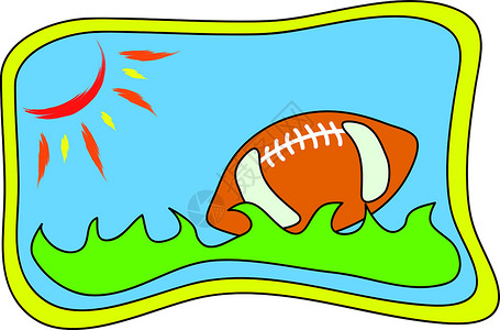 美美足球活动皮革插图爱好娱乐竞赛棕色椭圆形涂鸦游戏背景图片